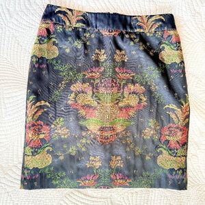 VTG Y2k Whimsigoth Witchy Tapestry Brocade Satin Floral Pencil Skirt | Cabi 14